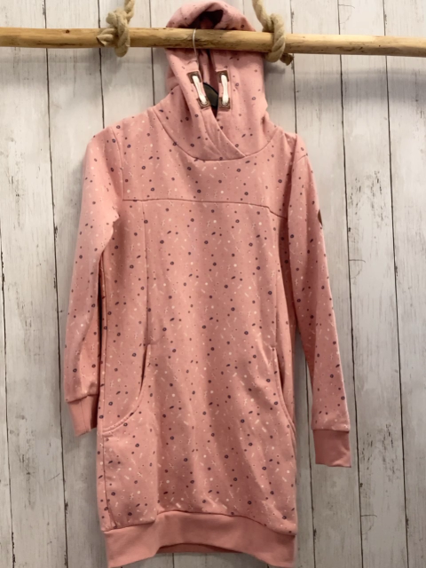  Kleid Gr. 146  rosa Kauze weiße Blumen