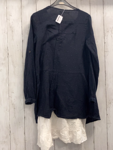 zara Kleid Gr. 152  blau braune Sterne weißer Saum