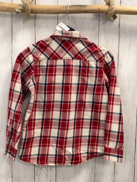 H&M Hemd  Gr. 128  rot grau creme kariert 