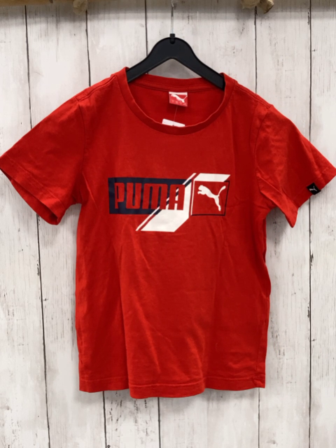 Puma  T-Shirt  Gr. 140  rot blau weiße Schrift 