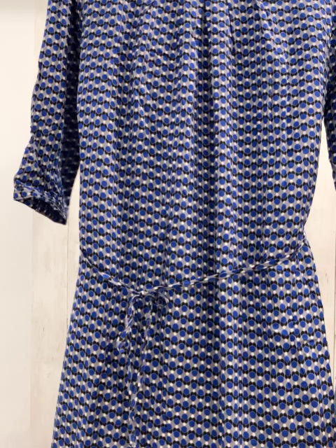 Zero  Kleid  Gr. 40  grau + blau schwarz weiße Punkte 