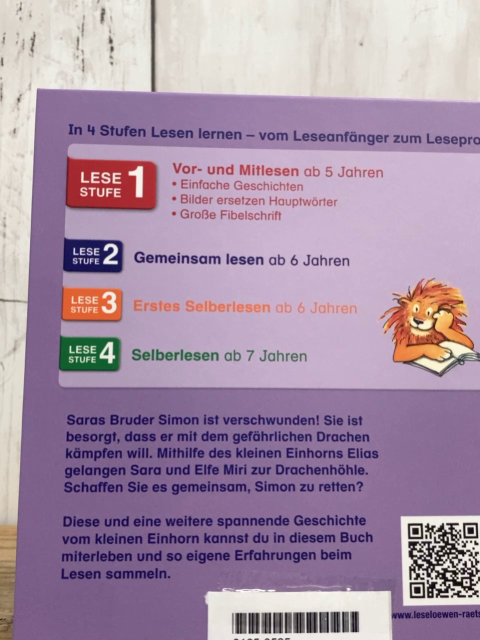 Leselöwe  Buch Geschichten vom kleinen Einhorn 