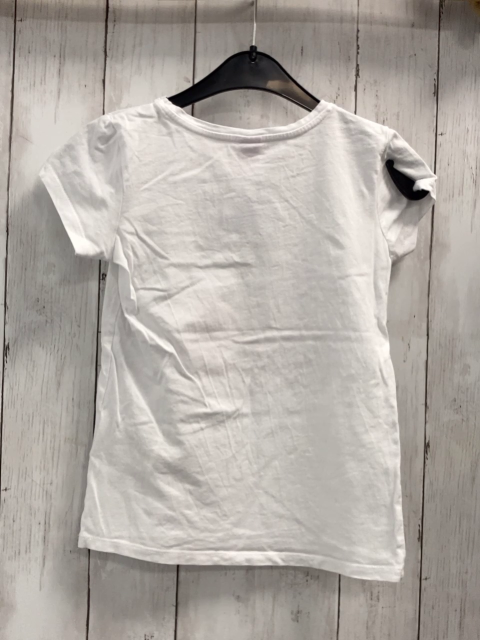 Dopodopo  T-Shirt  Gr. 128  weiß Mädchen Schmetterlinge mit Gitzer 