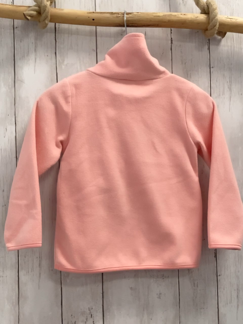   Pullover  Gr. 110  rosa Fleece Pandabär mit silber Glitzerherz großer Kragen mit Reißverschluss 