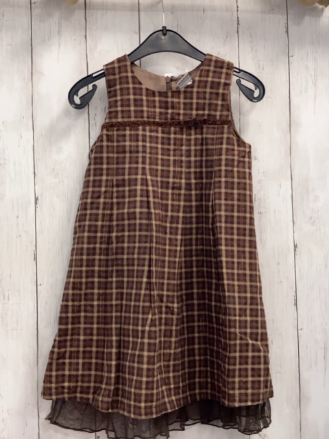 Needs  Kleid  Gr. 104  braun beige bronze kariert 