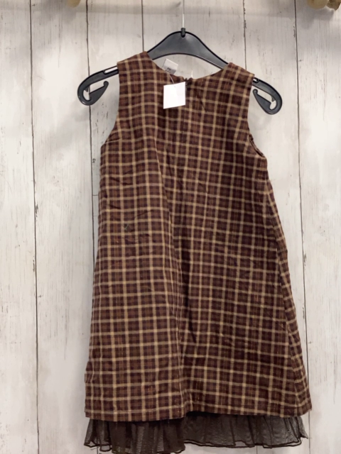 Needs  Kleid  Gr. 104  braun beige bronze kariert 