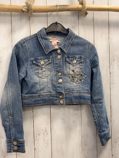  Jeansjacke  Gr. 140  blau Nieten 