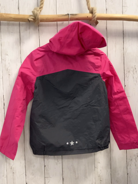 neu  Regenjacke  Gr. 134  grau pink Kapuze
