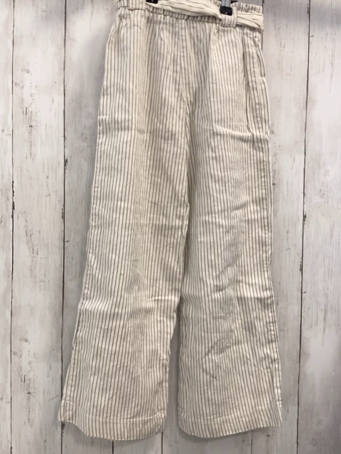 zara Hose Gr. 128  weiß graue Streifen 