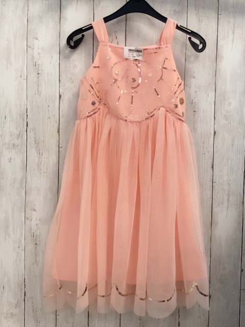 H&M Kleid Gr. 122  aprikot Tüllrock Pailetten