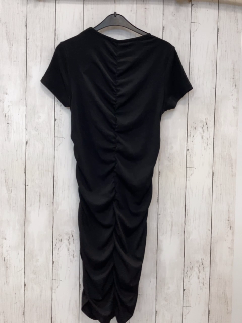 neu H&M  Kleid  Gr. M schwarz Rippen seitlich gerafft NP 14,99 € 