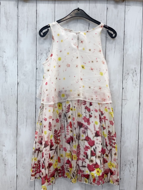 H&M  Kleid  Gr. 152  weiß Blumen Oberteil zweilagig 