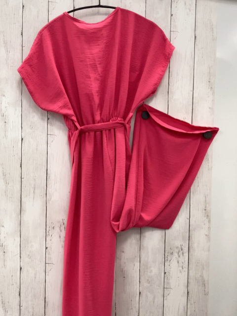   Kurzoverall  Gr. 158  pink Rippen 