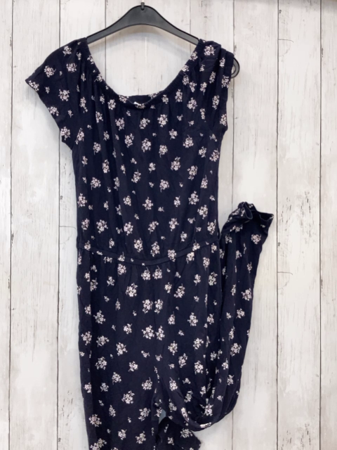   Jumpsuit Gr. 146/152  blau weiße Blumen 