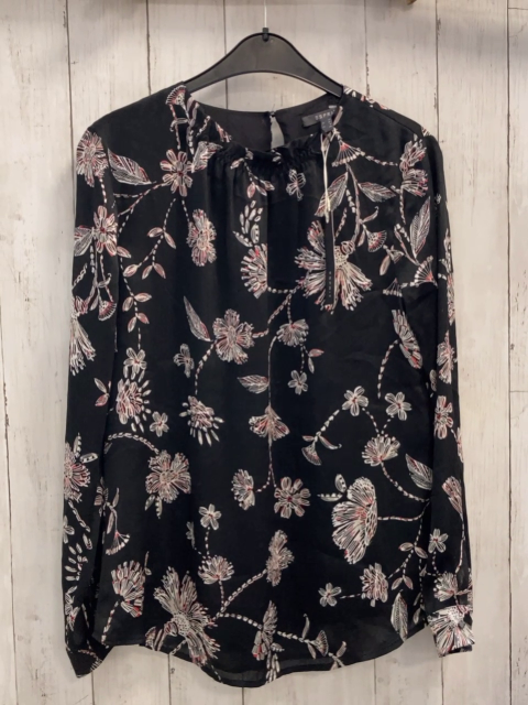 neu Esprit  Bluse  Gr. 38  schwarz weiß grau rote Blumen 
