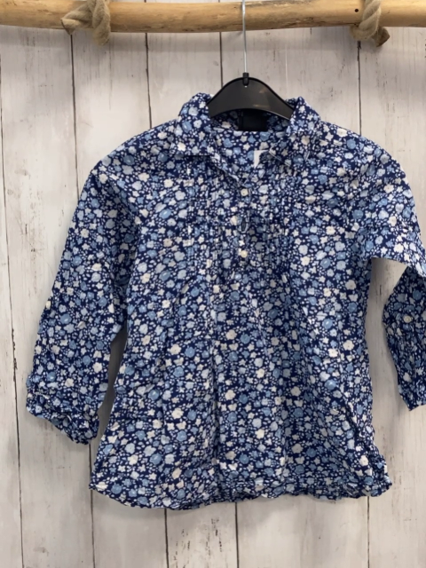 H&M  Bluse  Gr. 116  blau hellblau weiße Blumen 