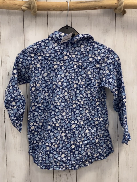 H&M  Bluse  Gr. 116  blau hellblau weiße Blumen 