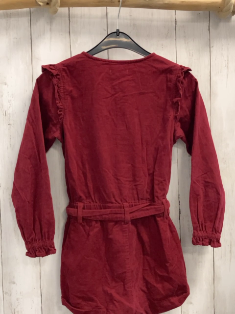 Vertbaudet  Winterkurzoverall Gr. 134  weinrot Kord Rüschen 