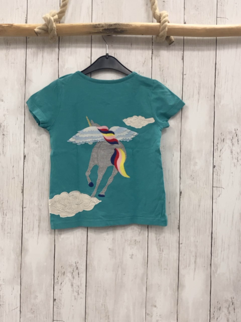 Mini Boden  T-Shirt  Gr. 110  türkis Pegasus Wolken 