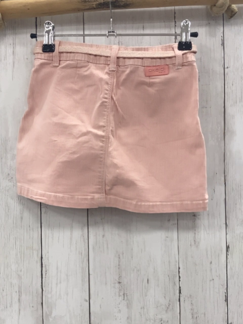 2tlg Okaidi Rock Gr. 116  rosa weiße Streifen mit Glitzergürtel 