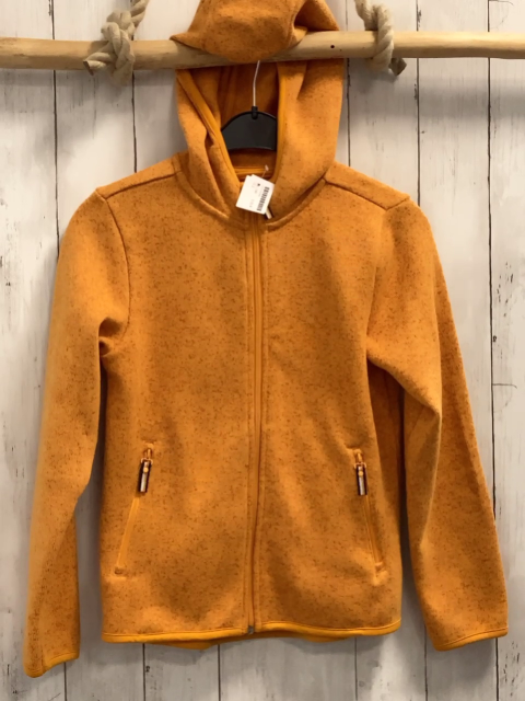   Strckjacke  Gr. 146  mais orange meliret Kapuze 