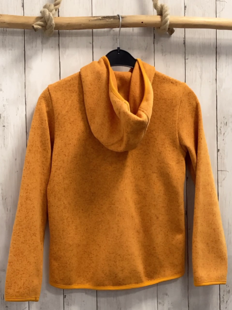   Strckjacke  Gr. 146  mais orange meliret Kapuze 