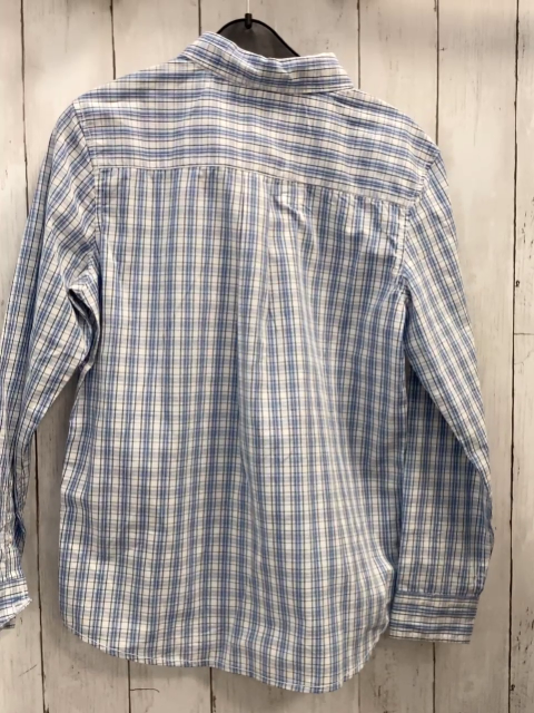 Benetton  Hemd  Gr. 146/152  weiß blau grau kariert 