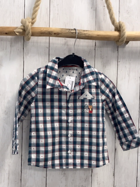 Sergent Major  Hemd  Gr. 86  oliv rot weiß kariert 