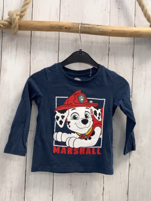 Paw Patrol  Langarmshirt  Gr. 92  blau Marshall Schrift 