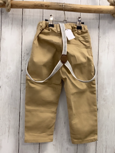 H&M  Hose  Gr. 92  beige mit Hosenträgern 
