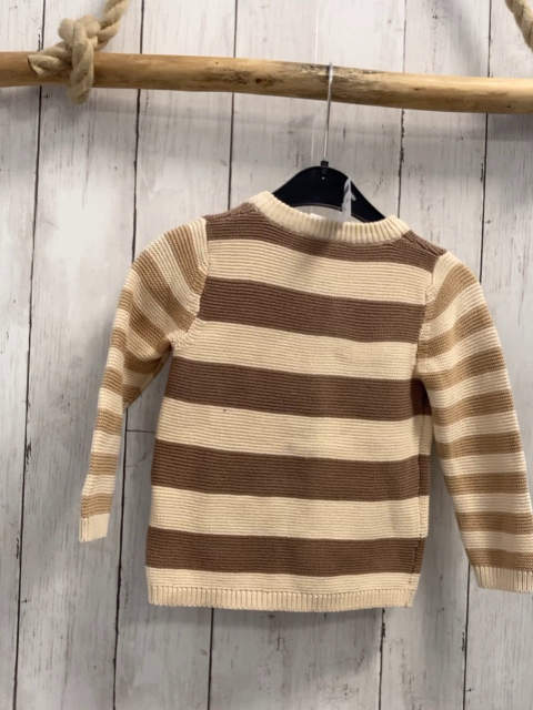 Zara  Strickjacke  Gr. 86  beige braune Streifen 