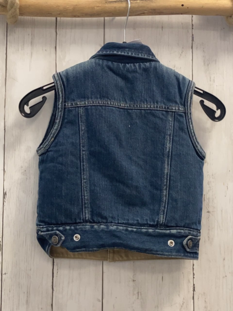 GAP  Weste  Gr. 92  blau Jeans braunes Teddyfutter