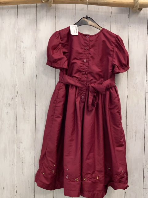 H&M  Kleid  Gr. 116  weinrot mit Pailetten und Unterrock