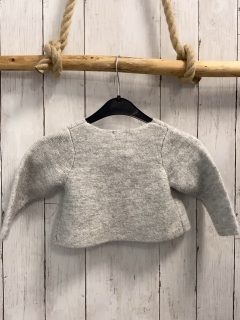 Obaibi Pullover  Gr. 80  hellgrau silber Glitzer 