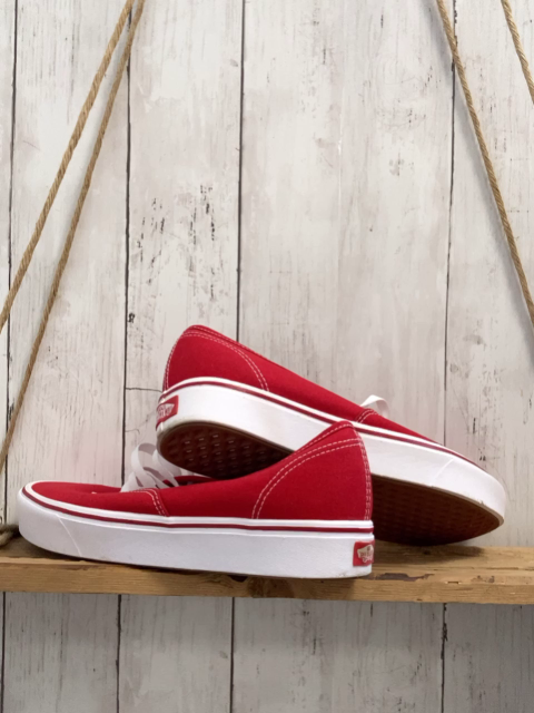 Vans  Leinenschuhe  Gr. 43  rot weiße Sohle + weiße Schnürsenkel 