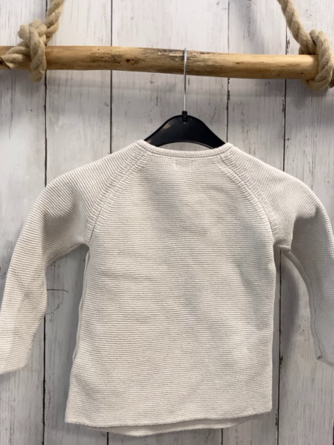   Pullover  Gr. 92  weiß Strick Lochmuster 