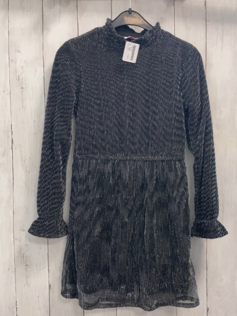   Kleid  Gr. 134  schwarz silber Glitzer 