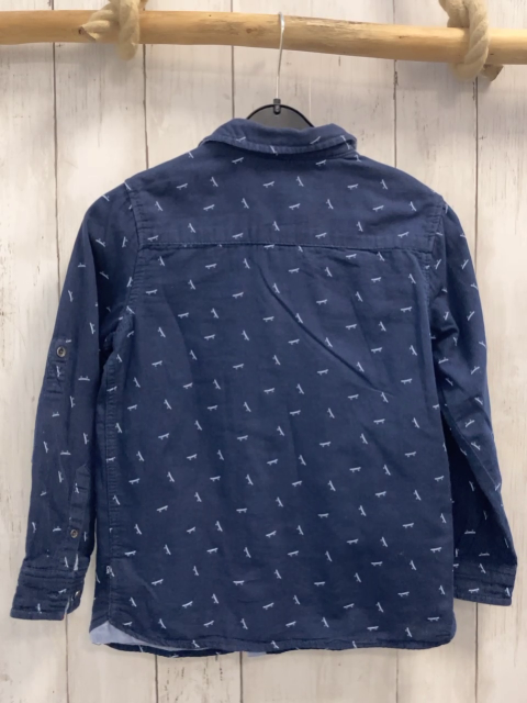 Okaidi Hemd  Gr. 128  blau hellblaue Skateboard 