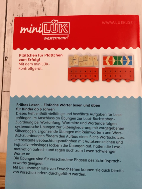Lük  Minilük  Buchstaben, Silben, Wörter 
