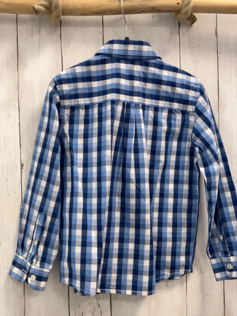 Sfera  Hemd  Gr. 116  blau hellblau hellgrau weiß kariert 