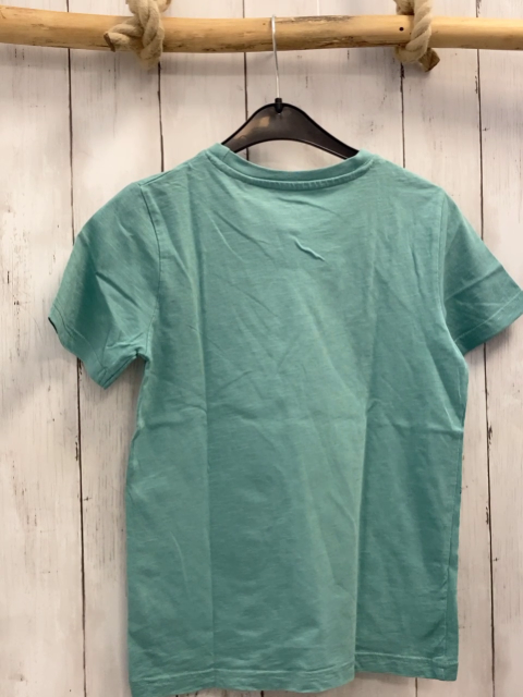   T-Shirt Gr. 128  mint Löwe graue Felsen + Bäume 