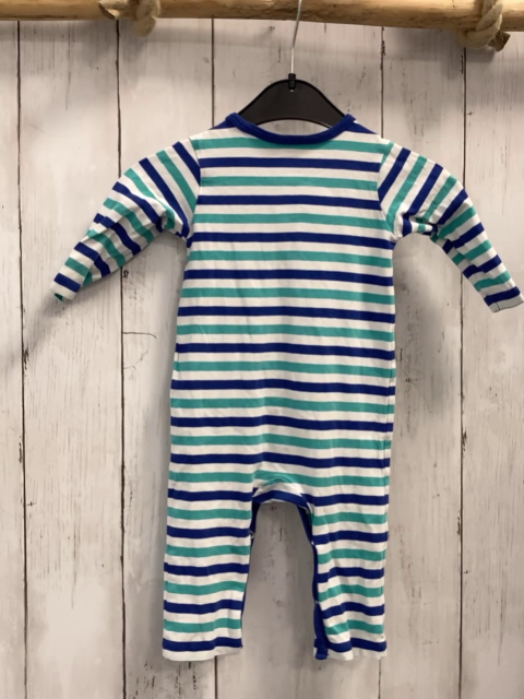 Steiff  Schlafanzug  Gr. 68  weiß türkis blaue Streifen 