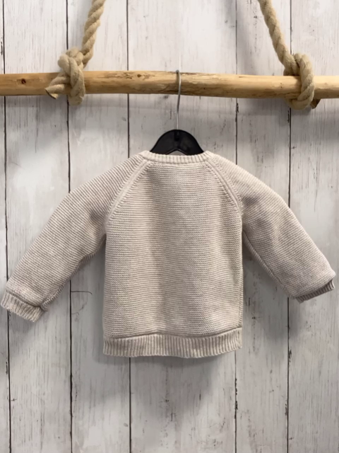 Noppies  Strickjacke  Gr. 68  hellgrau graues Teddyfutter 