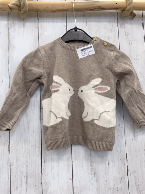   Pullover  Gr. 80  sand Strick 2 Hasen 