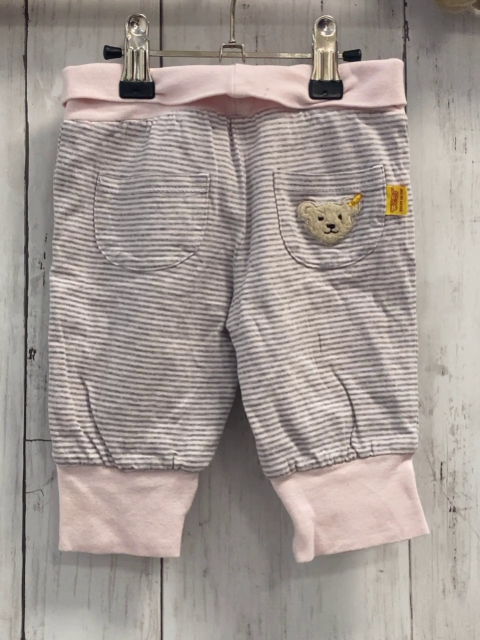 Steiff  Jogginghose  Gr. 62  rosa graue Streifen rosa Bund 