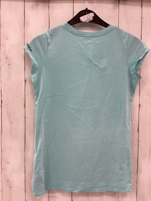Converse T-Shirt Gr. 146  hellblau Schuhe Schmetterlinge