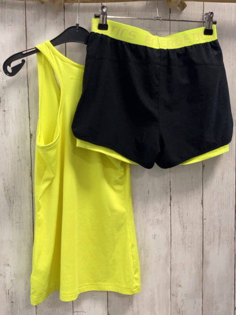 2tlg Energetix  Sportset  Gr. 158/164  gelb Rippen + schwarz 