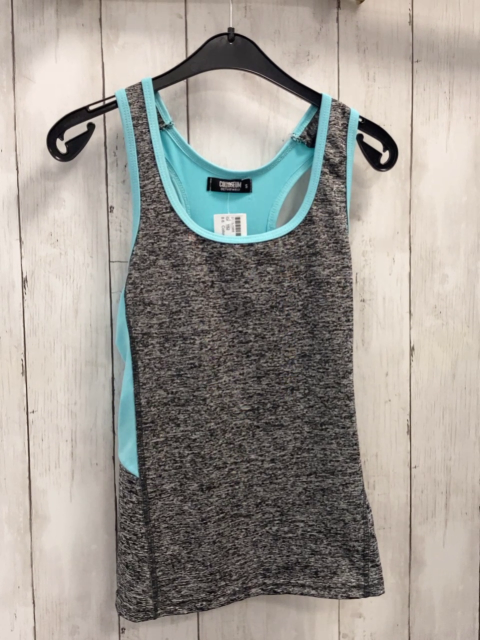 Collosseum  Sporttop Gr. 152  grau hellgrau meliert + hellblau 