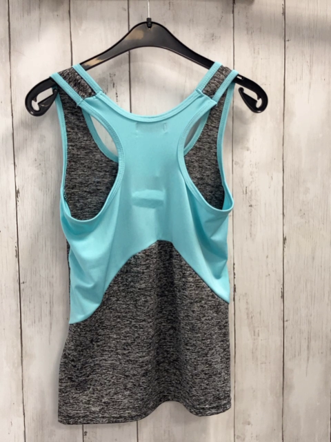 Collosseum  Sporttop Gr. 152  grau hellgrau meliert + hellblau 