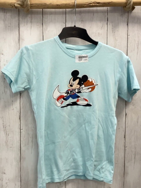   T-Shirt  Gr. 152  hellblau Micky mouse Schrift 